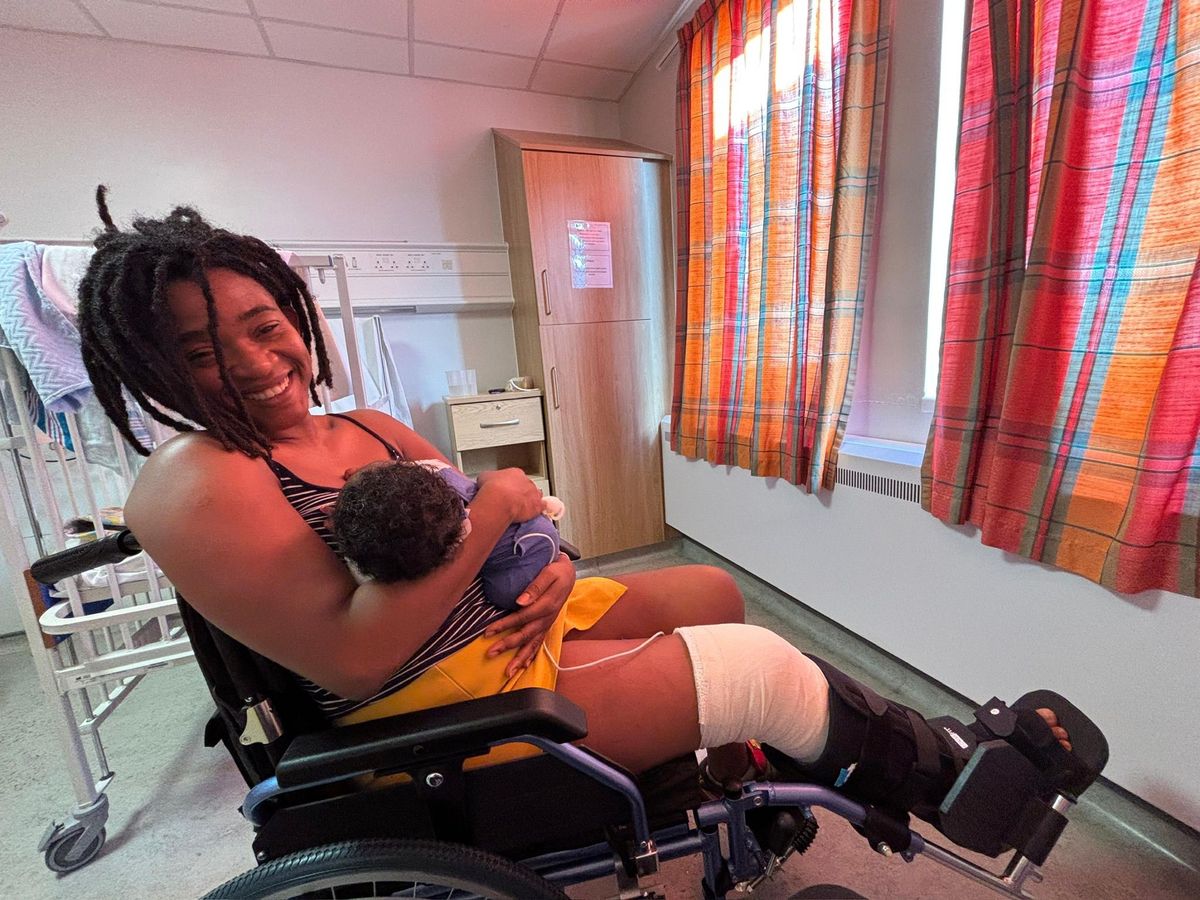 Junia Van Belle and her baby 