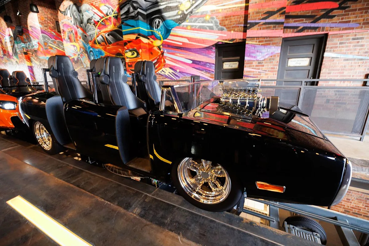 New Fast & Furious Roller Coaster’s Ride Vehicles Are 4 Flashy Hot Rods, Universal Studios Reveals