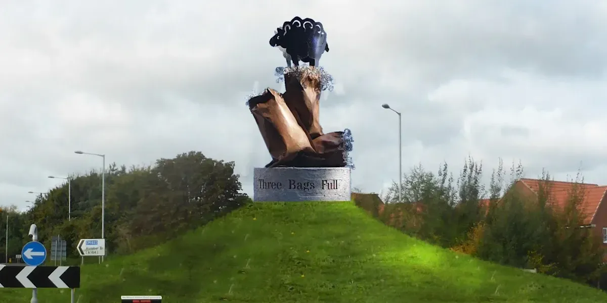 Enormous 'Baa Baa Black Sheep' roundabout sculpture scuppered by council