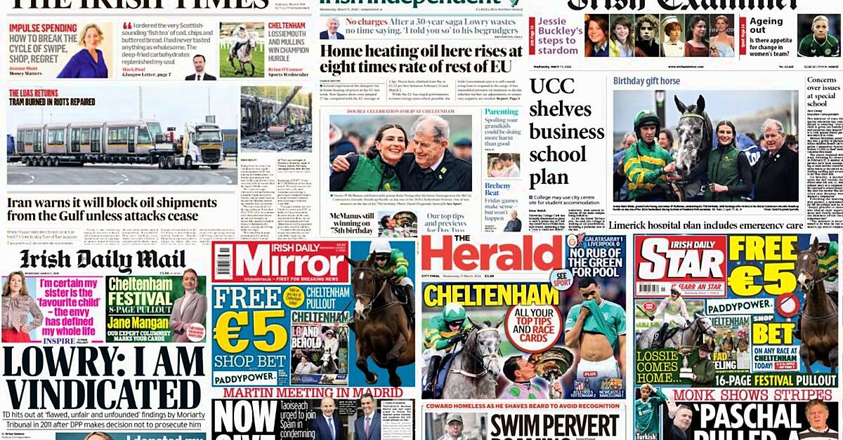 What the papers say: Wednesday's front pages
