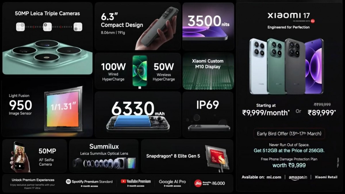 Xiaomi 17 and Xiaomi 17 Ultra go official in India