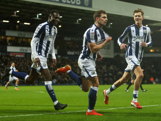 birmingham-england-march-11-jayson-molumby-of-west-bromwich-albion-celebrates-scoring-his-teams-first-goal-to-make-the-score-1-0-during-the-efl-championship-match-between-west-bromwich-albion-an