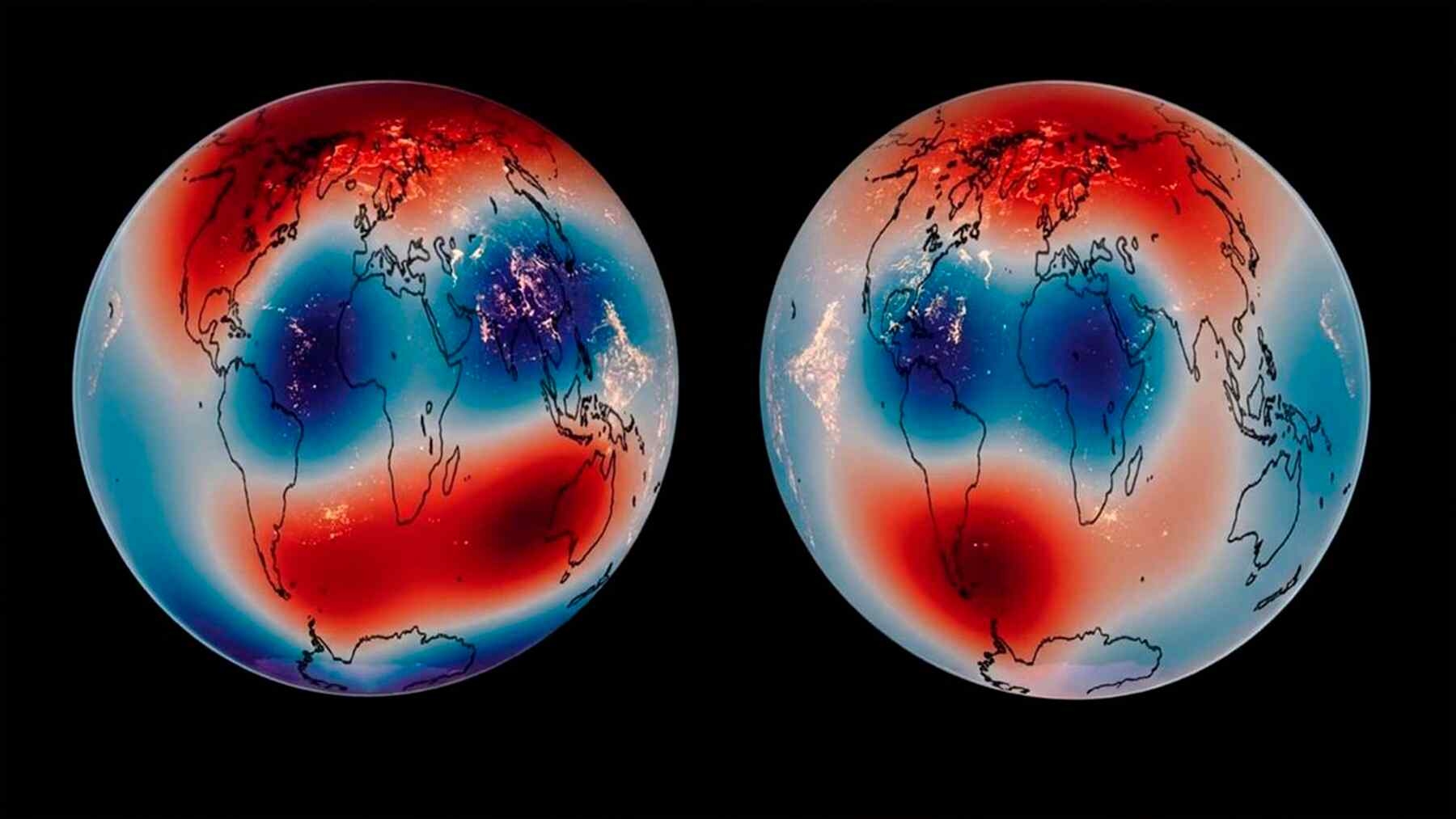 Earth's magnetic field affected by anomaly