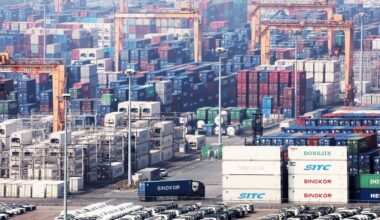 Containers are stacked at a port in Pyeongtaek, Gyeonggi Province, Thursday. Yonhap