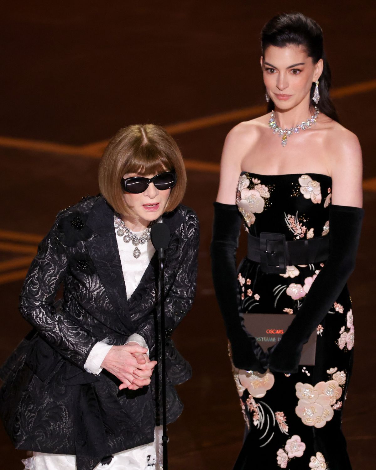 Much to the delight of fans, Anne took to the stage with the real Anna Wintour to present the award for Best Costume Design