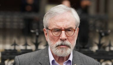 Gerry Adams in London ‘to assert the legitimacy of the republican cause’