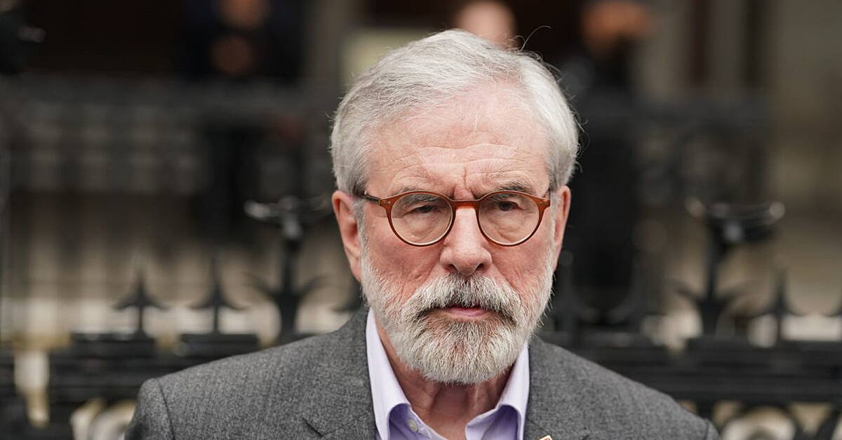Gerry Adams in London ‘to assert the legitimacy of the republican cause’