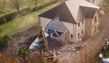Watch: Drone footage shows Meath home demolition underway, as owner says ‘send the bill to Mickey Mouse’ because her family can’t pay