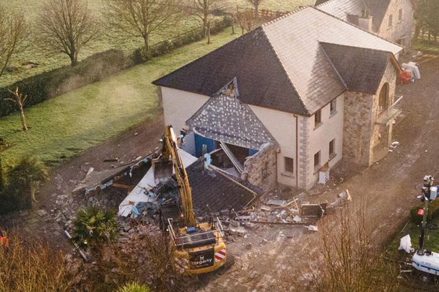 Watch: Drone footage shows Meath home demolition underway, as owner says ‘send the bill to Mickey Mouse’ because her family can’t pay