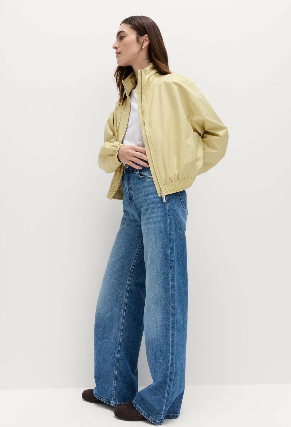 Cotton Rich Funnel Neck Bomber Jacket