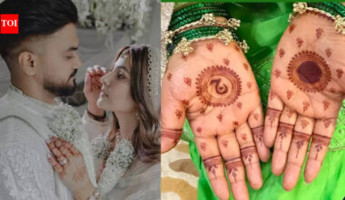 Hina Khan gets husband Rocky Jaiswal’s name written in her mehendi ahead of first Eid post marriage |