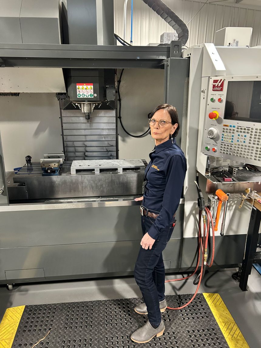 Shirley Modlin, owner of 3D Design and Manufacturing in Powhatan, Virginia.