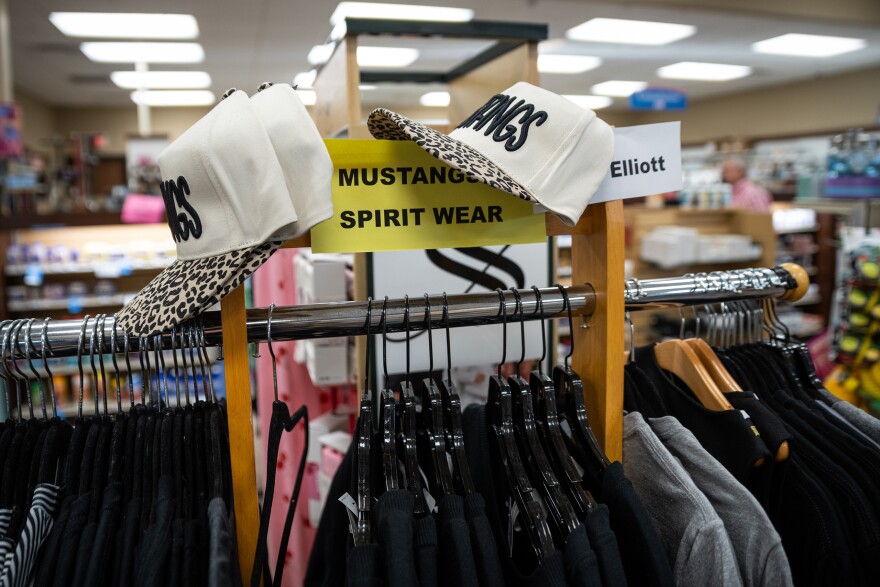 Hyland’s Pharmacy also sells Wheeler High School merchandise.