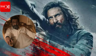 Ranveer Singh sings Hanumankind's verse from 'Dhurandhar' as Sanjay Dutt grooves along at birthday party - Watch Video |