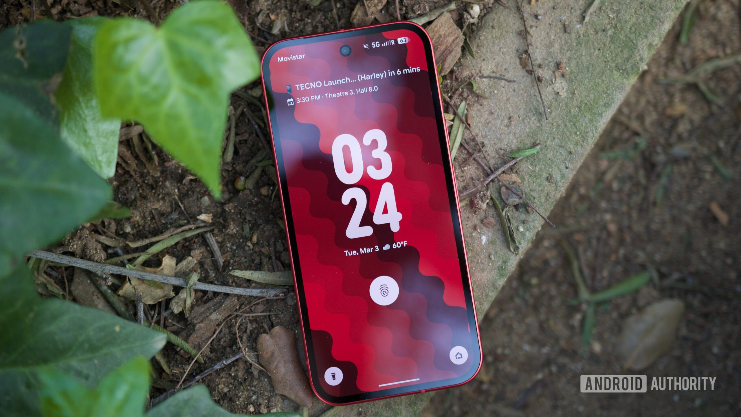 Lock screen on the Google Pixel 10a.