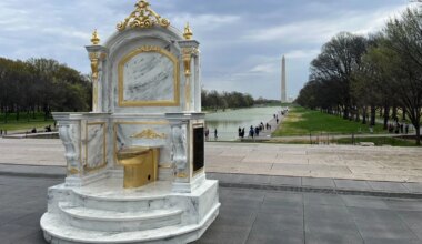 Golden Toilet Statue Appears In Washington, D.C.