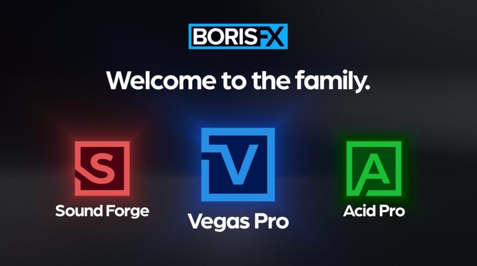 Boris FX Acquires Vegas Pro, Sound Forge, and Acid Pro