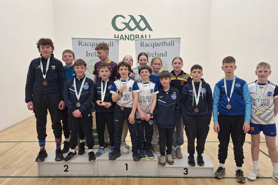The Ballyanne group at the All-Ireland Junior Racquetball Championships.