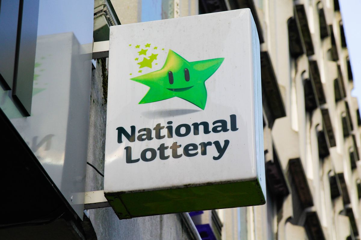 National Lottery sign, O'Connel Street, Dublin, Ireland, October 3rd 2024