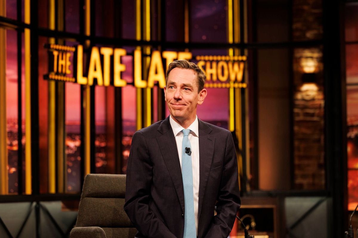 Ryan Tubridy pictured on the series finale of The Late Late Show
