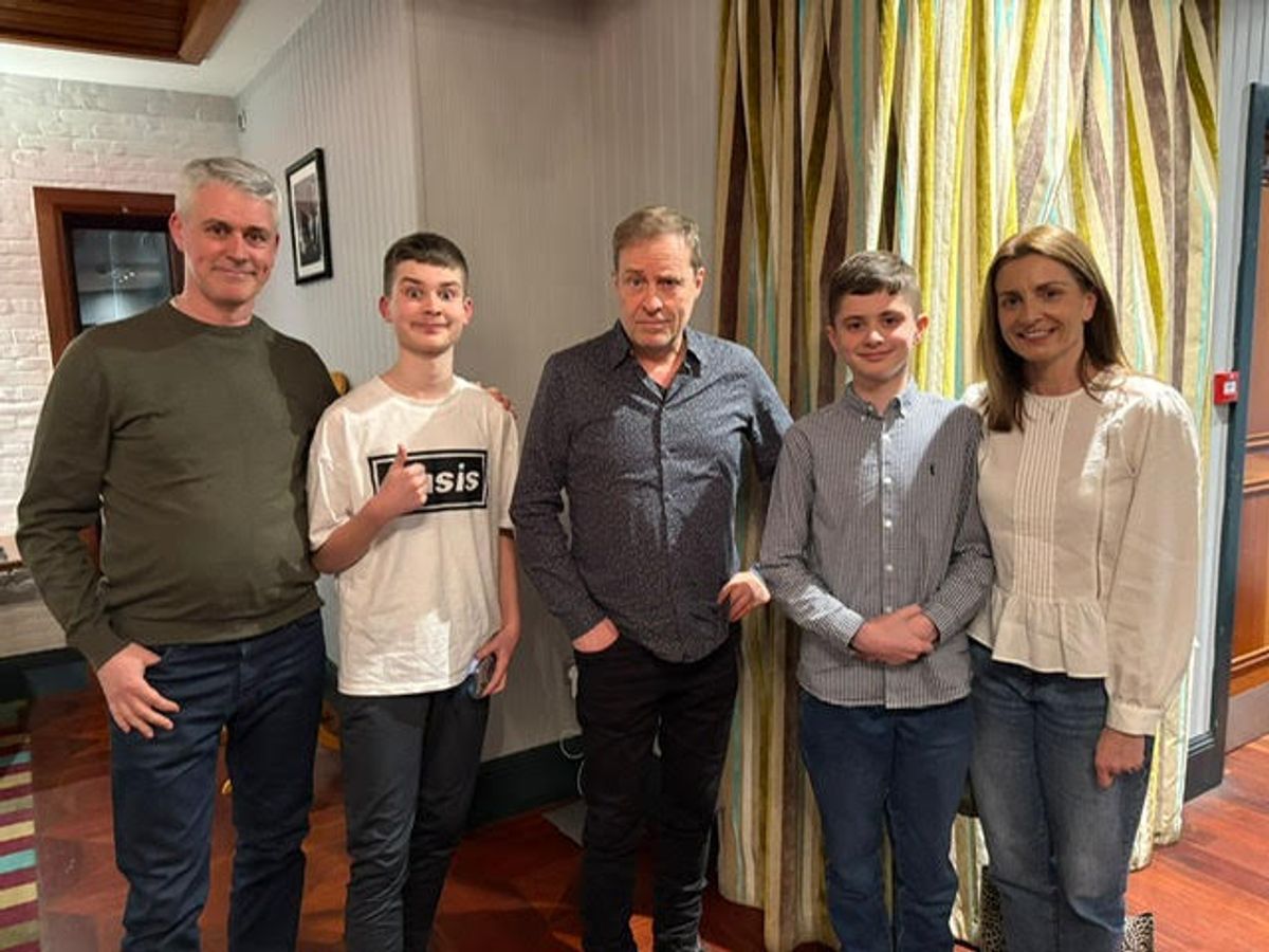 (Left to Right: Alan Deighan (Dad) Luke Deighan, Ardal, Scott Deighan and Susan Deighan (Mam).