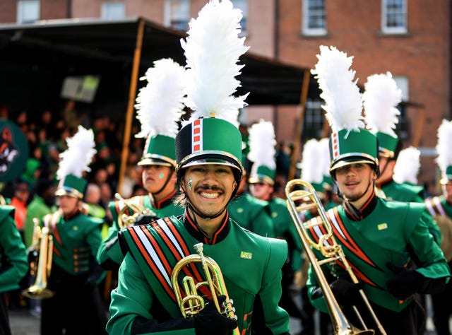 Performers in the Dublin parade