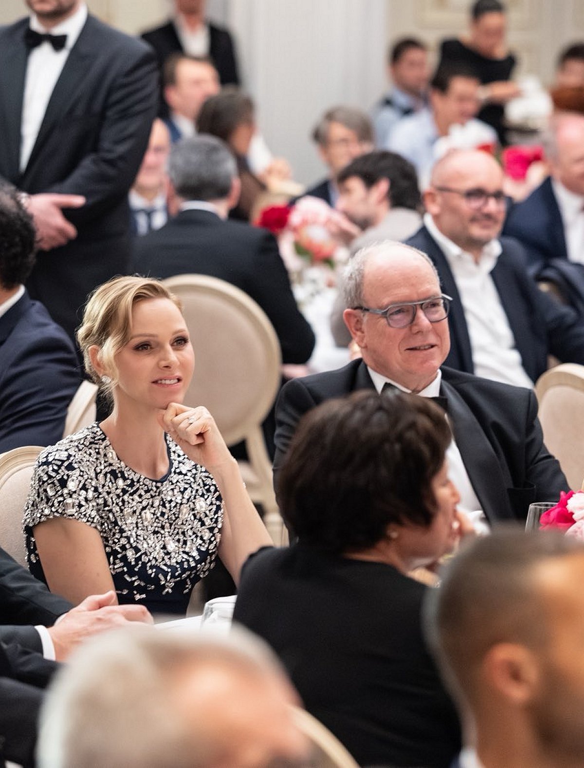 The Prince and Princess of Monaco attend the Provale Solidarité gala on March 13, 2026 (Sarah Steck/Palais Princier de Monaco)
