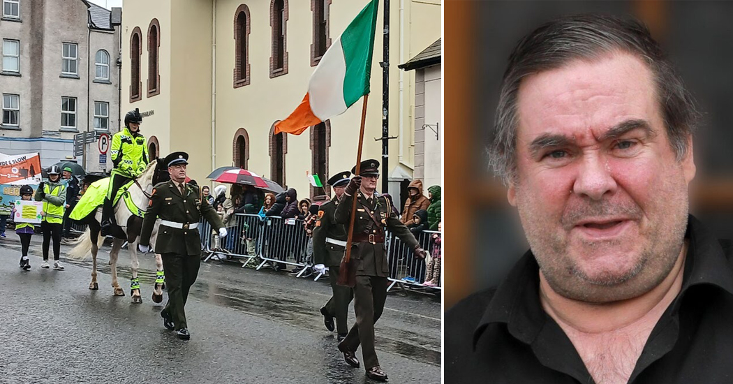 Tragic resident remembered as Letterkenny toasts St Patrick in the rain