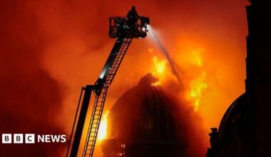 Glasgow Central: Building collapses next to station as fire causes major disruption