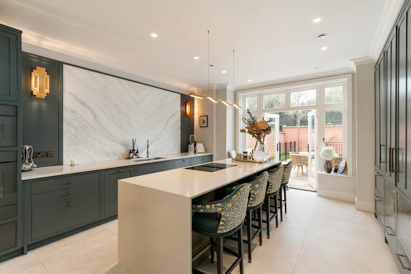 Kitchen, with Mont Blanc marble feature wall