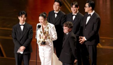 'Golden' From 'KPop Demon Hunters' Wins at Oscars, Speech Interrupted