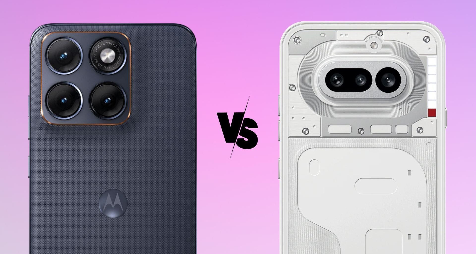 The Moto Edge 70 Fusion vs Nothing Phone 4a comparison (Image via Motorola, Nothing)