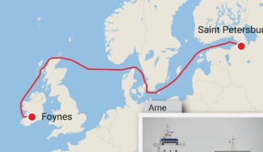 Russia-bound cargo ship seen dropping anchor near subsea cables off Irish coast – The Irish Times