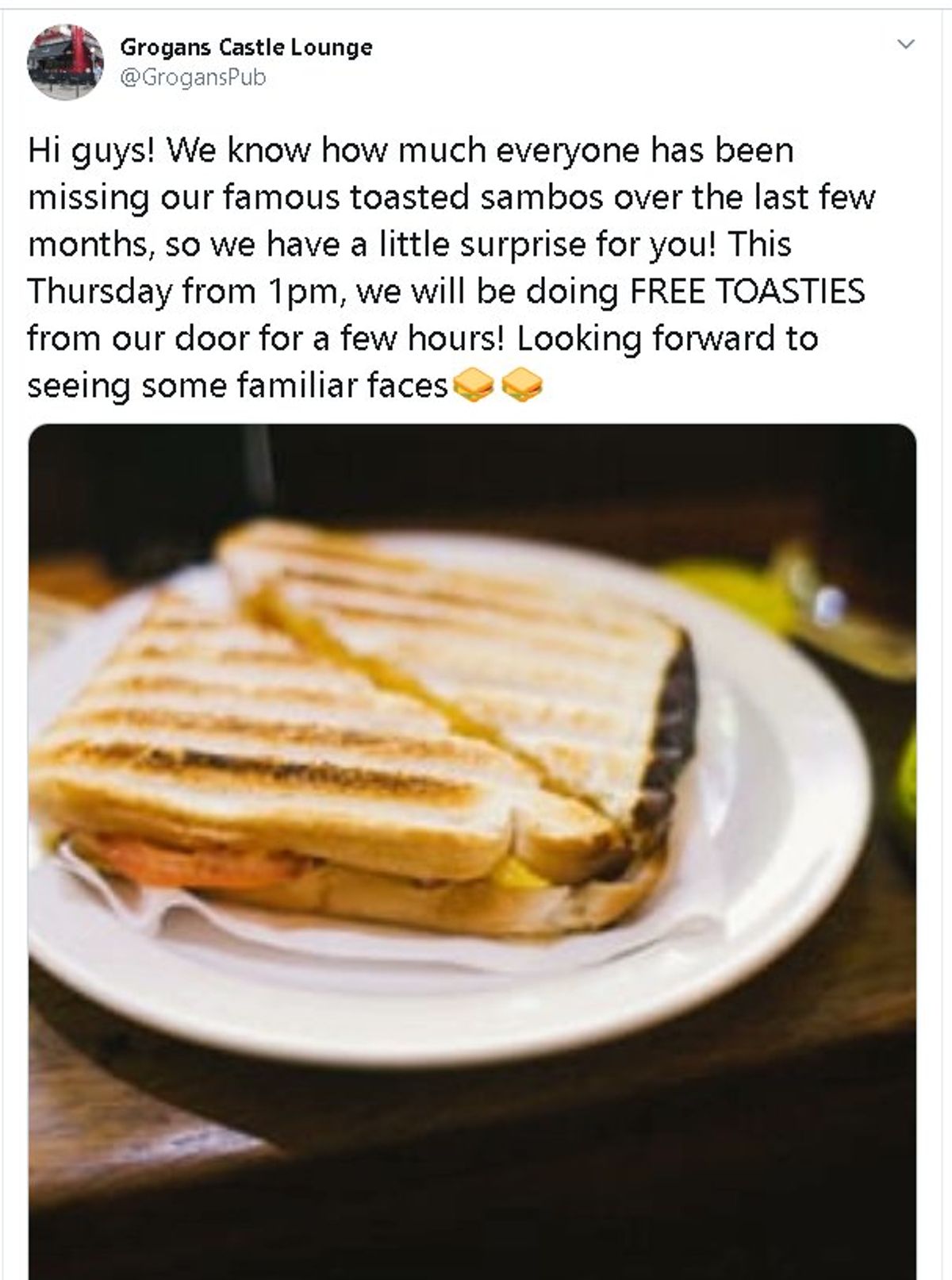 Grogan's pub in Dublin serves one of Ireland's best toasted sandwiches 