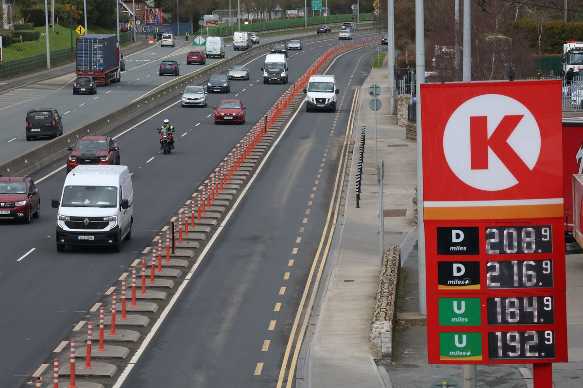 March 2026 - Pump prices at Circle K petrol station on the N11 Kilmacanogue Dublin