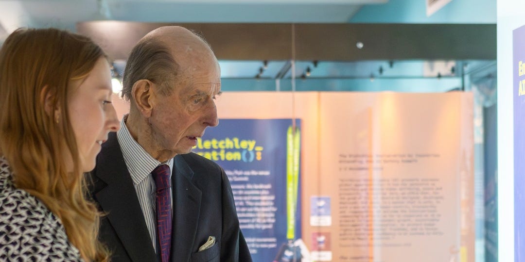 Prince Edward, Duke of Kent Makes a Rare Public Appearance at Bletchley Park