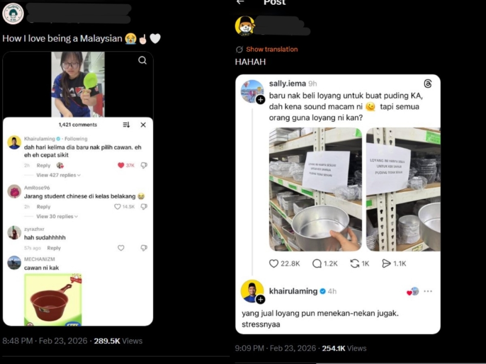 Khairul Aming is sharpening his game this year in replies to fans. — Screenshot via X