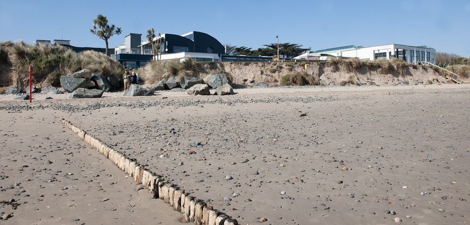Locals are concerned about the extent of the beach erosion in Rosslare. Photo: Jim Campbell


