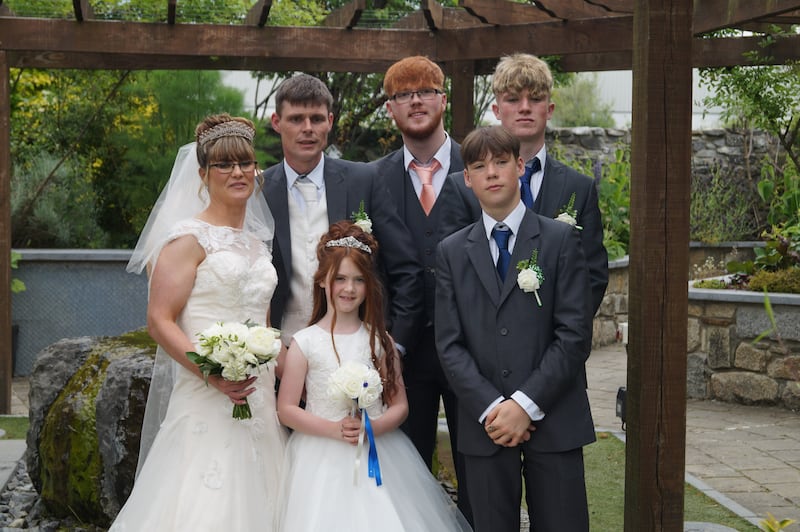 Alan Lacasse with his wife Jen and four of their five children. Photograph: Courtesy of family