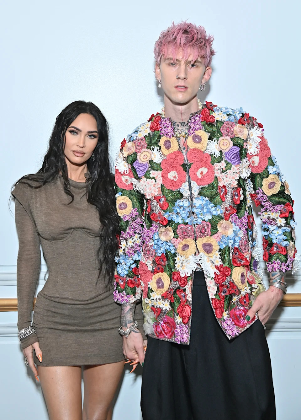 Megan and MGK on a red carpet