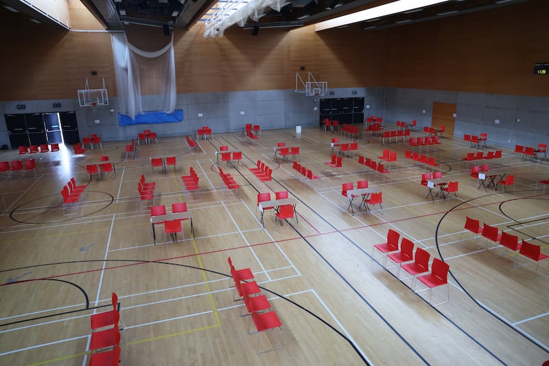 Sports hall at Clongowes. Photograph: Enda O'Dowd