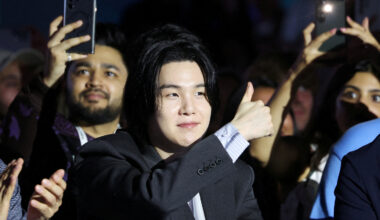 BTS member Suga attends an event in Seoul on July 26, 2023. [REUTERS/YONHAP]