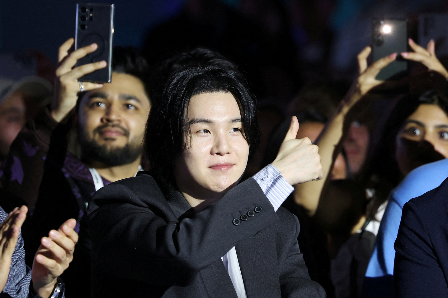 BTS member Suga attends an event in Seoul on July 26, 2023. [REUTERS/YONHAP]