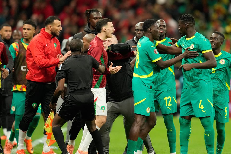 Senegal coach Pape Thiaw took his players off the pitch after a controversial late penalty was awarded to Morocco