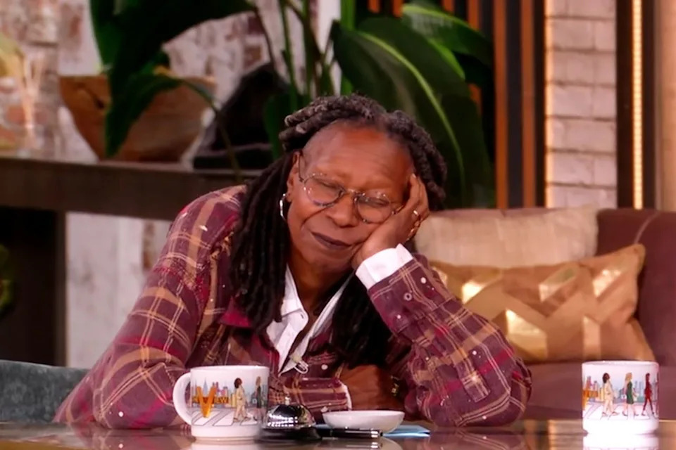 Whoopi Goldberg collapses on 'The View' in honor of 'Entertainment Weekly'Credit: ABC