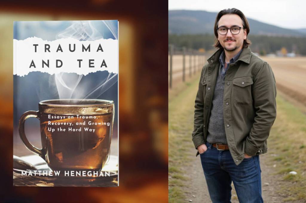 Falkland author Matthew Heneghan recently released his third book, Trauma and Tea: Essays on Trauma, Recovery, and Growing Up the Hard Way. (Photos contributed)