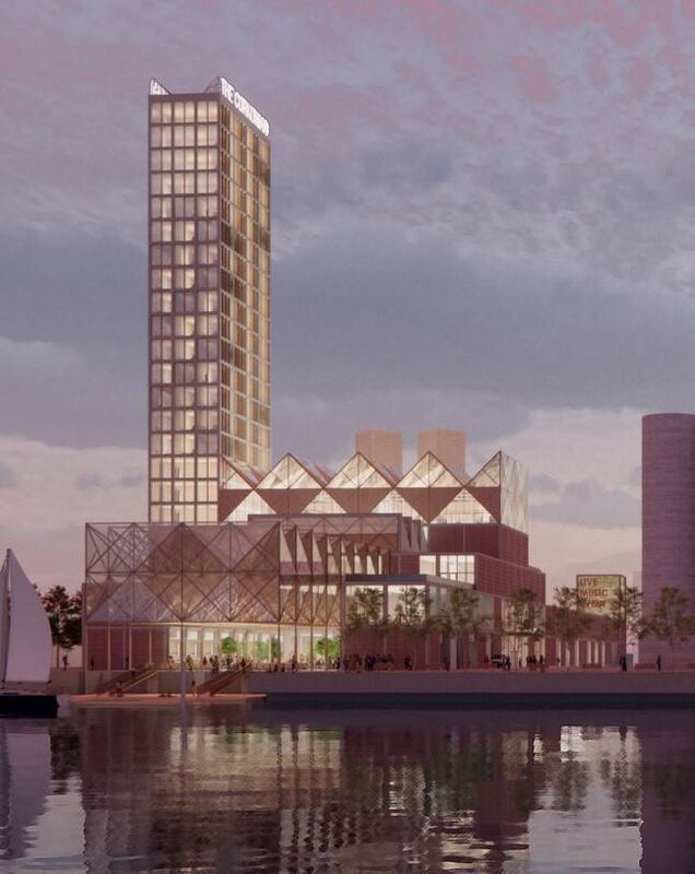 The conceptual images produced by architects working on the vision for Cork's Marina Market site in the south docks. More design work is required before a planning application can be considered.