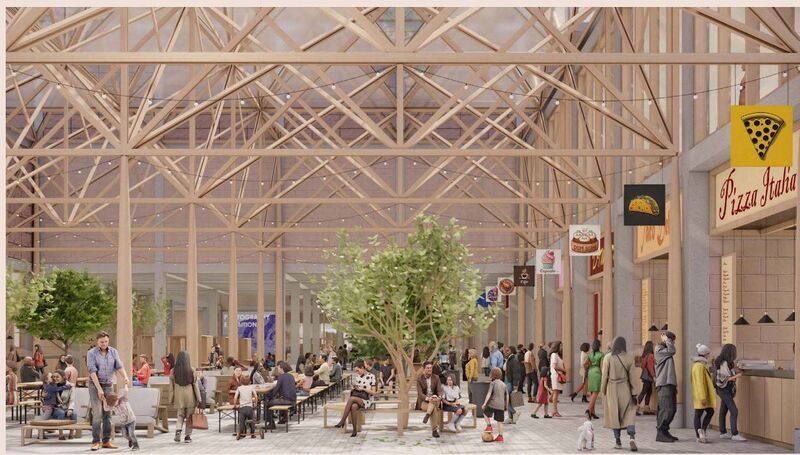 The conceptual images produced by architects working on the vision for Cork's Marina Market site in the south docks. More design work is required before a planning application can be considered.