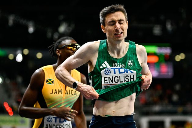 Agony for Ireland’s Mark English at the World Indoor Championships after last lap despair