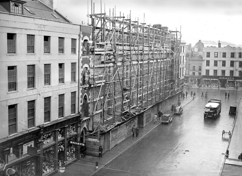 The St. Augustines Church extension under construction At Washington Street, Cork in 1939. Picture: Irish Examiner Archive